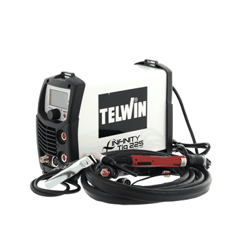 Telwin Infinity 225 DC - Inverter Welder (TIG HF/LIFT, MMA) + Kit, VRD, direct current (DC), with LCD display