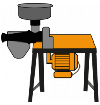 Heavy-duty Electric Tomato Presses with Bench