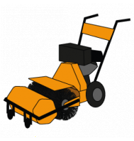 Petrol Power Sweepers with Collection Tank