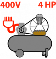 4 HP Three-phase Belt-driven 300 L Air Compressors