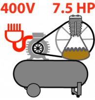 7.5 HP Three-phase Belt-driven 300 L Air Compressors