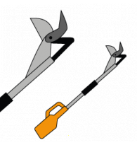 Pneumatic Pruning Shears on Extension Pole