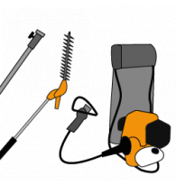 Backpack 2/4-Stroke Hedge Trimmers on Extension Pole