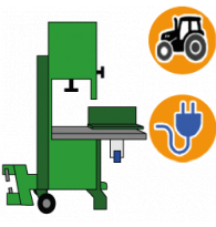 Tractor driven + electric band saws