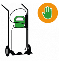 Manual trolley sprayers with tank