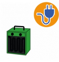 Single-phase Electric Hot Air Generators with Fan