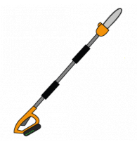 Cordless pole-mounted pruners