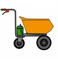 Battery-powered wheeled wheelbarrows - Large 300/500 kg