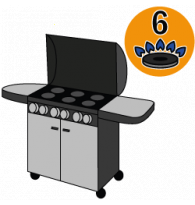 Large 6-Burner Gas Grills