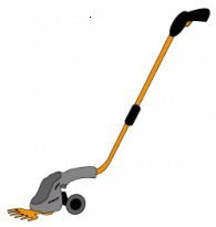 Battery-Powered Grass Shears on Pole
