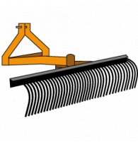 Tractor-mounted Landscape Rakes - Heavy Series