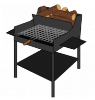 Wood-fired Barbecues with Wood Combustion Chamber