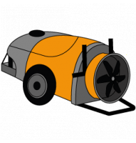 Tractor-mounted trailed mist blowers