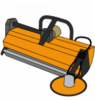 Flail Mower with Inter-Row Disc