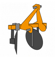 Tractor-mounted disc ridger