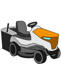 Riding-on Mowers with Grass Collector