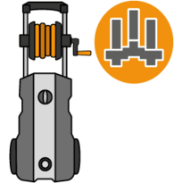 Professional three-phase high pressure washer with Pro linear pump