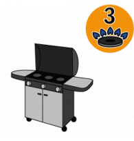 Medium-sized 3-Burner Gas Grills