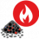 Hot ashes