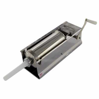 Palumbo Pavi manual tabletop sausage stuffer stainless steel body 5 Kg capacity 2 speeds