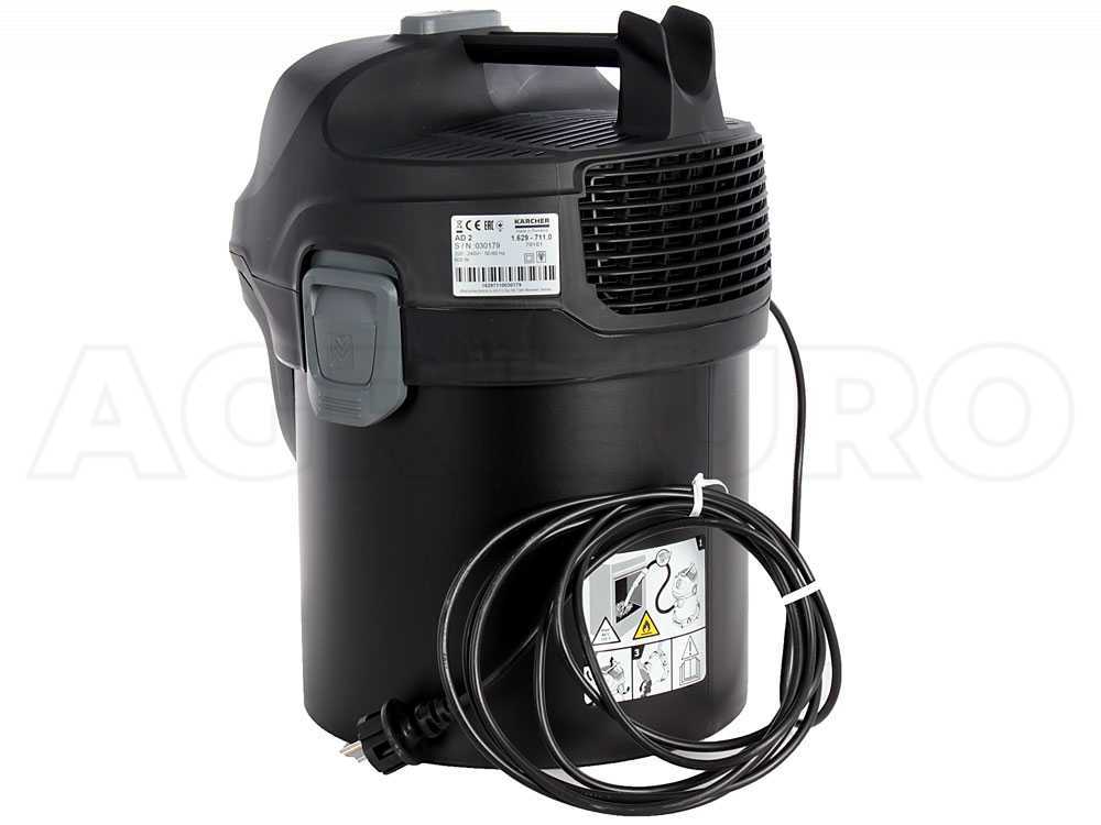 Kärcher AD 2 Battery Ash Vacuum Cleaner And Dry Vacuum Cleaner (with Filter Cleaning, 14 Litre Metal Container, Cleaning Without Dirt Contact, 18 V