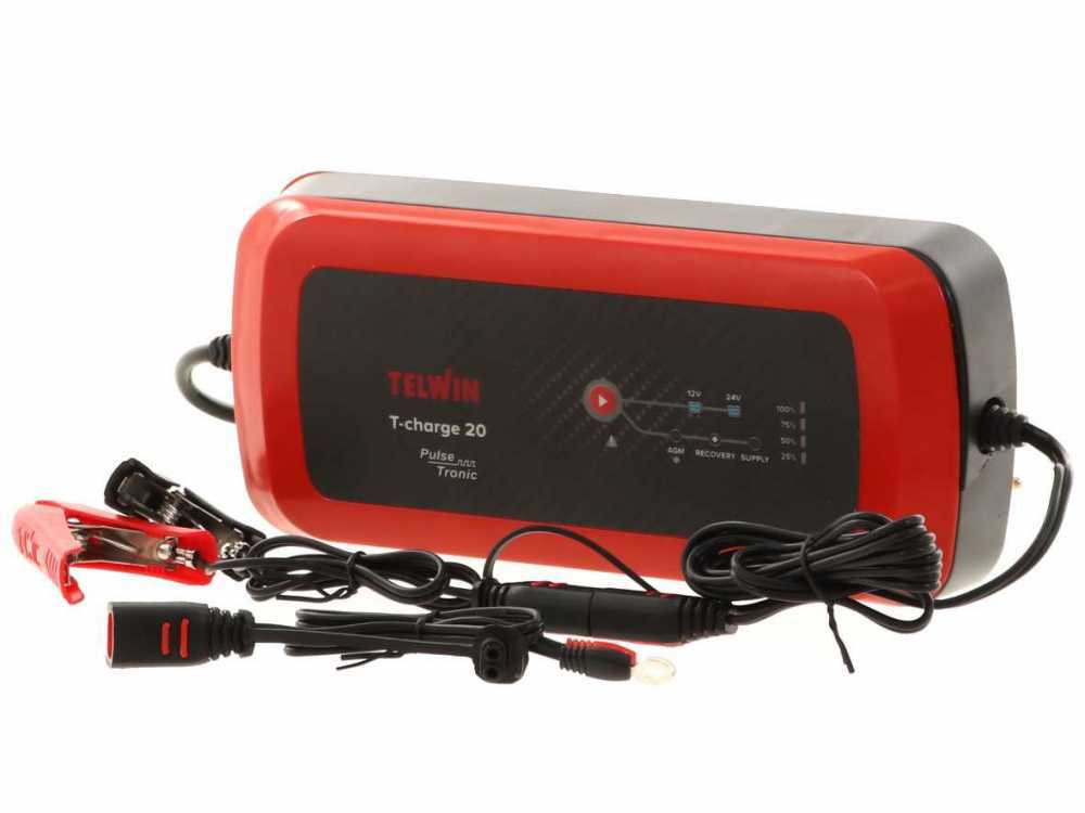Telwin T-Charge 20 - Battery Charger and Maintainer - 12-24 V lead  batteries - 110W