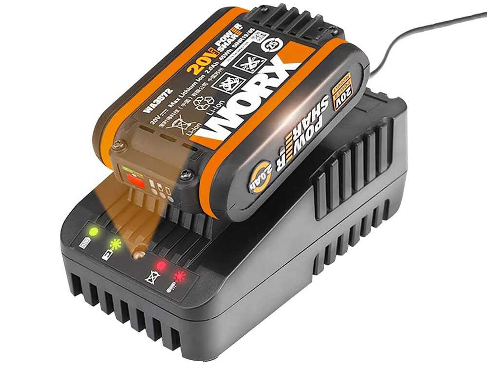 thumbnail image 2 of WORX WA3835 20V Quick Battery Charger For 20V Lithium-Ion 6.0 Ah Batteries - Black 2 of 4