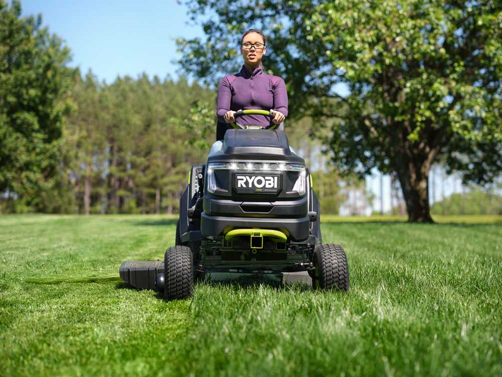 Ryobi Riding Lawn Mower With Bagger Cover 42