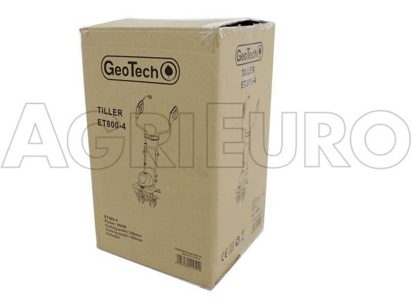 GeoTech ET 800-4 - Electric Garden Tiller - 800 W - 4 Rotary Hoes Rows 