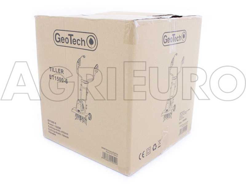 GeoTech ET 1500-6 - Electric Garden Tiller - 1500 W - 6 Rotary Hoes Rows 