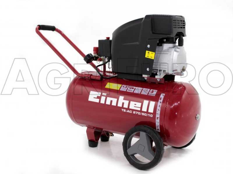 Einhell TE-AC 270/50/10 - Wheeled Electric Air Compressor - 2.5 Hp Motor -  50 L compressed air
