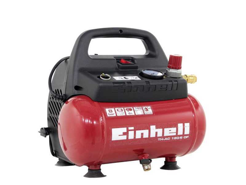 Einhell TH AC 190 6 OF Compact Portable Electric Air Compressor 1.5 Hp Motor 6 L