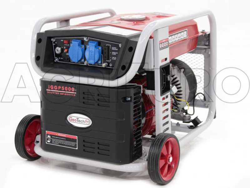 GeoTech iGGP5000 - 4 kW inverter wheeled power generator - DC 3.5 kw Single phase