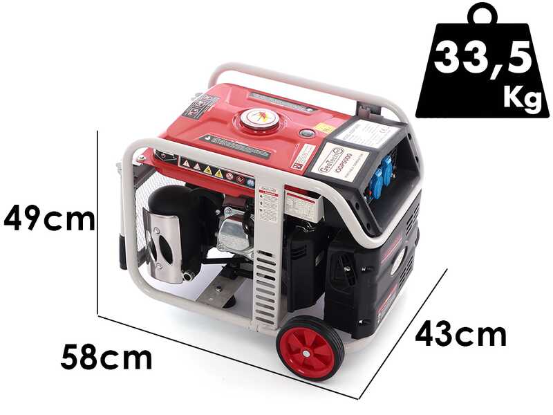 GeoTech-Pro iGGP5000 - 4 kW Wheeled Inverter Power Generator - DC 3.5 kW Single-phase