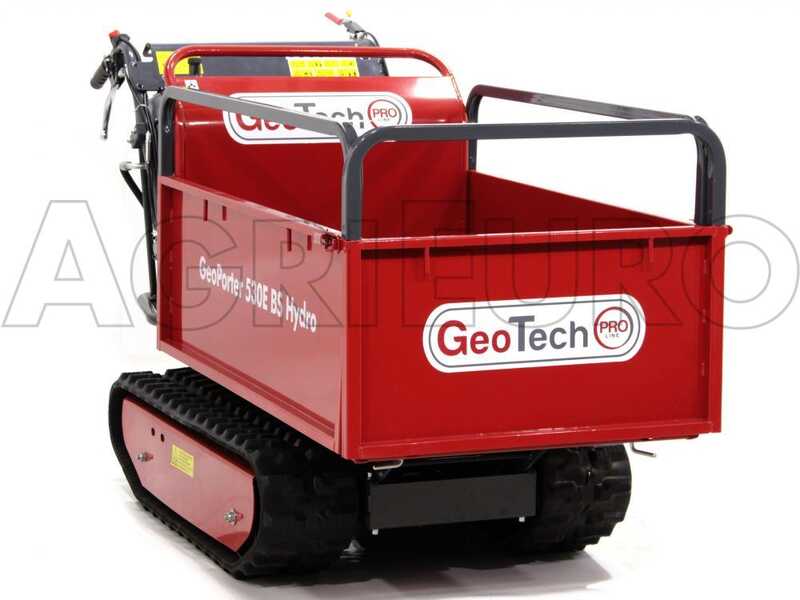 GeoTech Pro GeoPorter 530E BS Hydro Motor Wheelbarrow - 10 HP - Hydraulic dumper skip - 500 Kg loading capacity