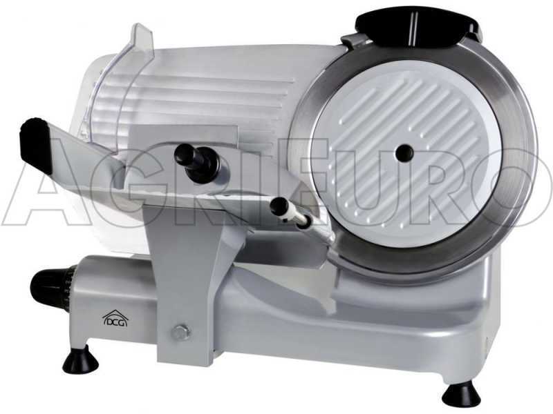 DCG AS2495 - Meat Slicer with 250mm inox blade - Die-cast aluminium body - 300W