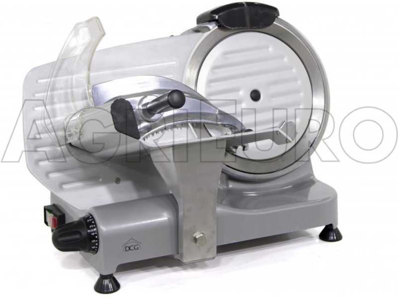 DCG AS2495 - Meat Slicer with 250mm inox blade - Die-cast aluminium body - 300W