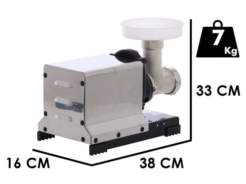 Reber 9502NSP INOX meat grinder - meat mincer - 400 W heavy-duty induction electric motor