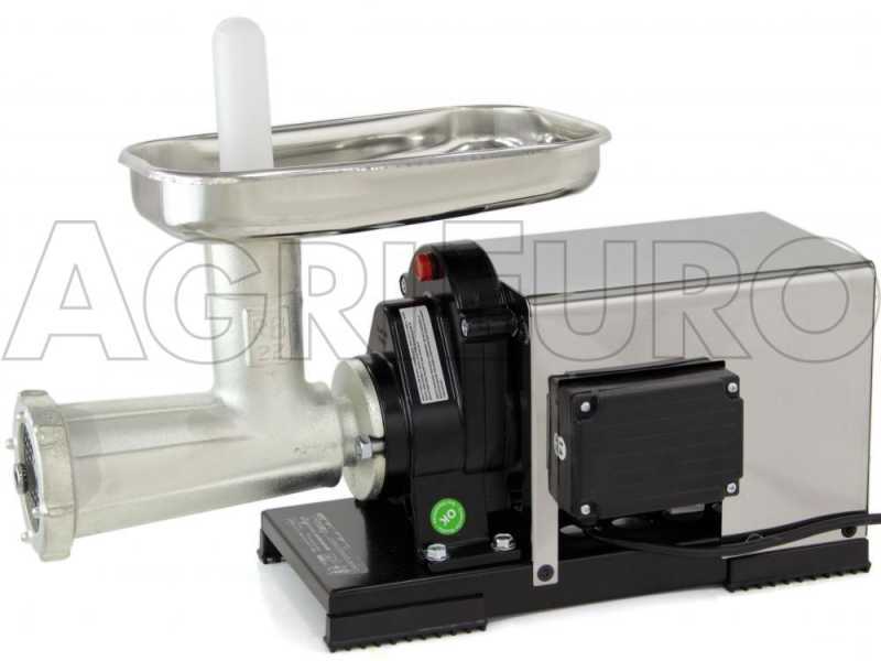 Reber 9500NSP INOX meat grinder - meat mincer - N.22 - 600W heavy-duty induction electric motor