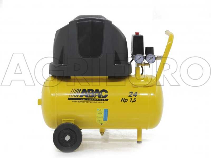 ABAC Pole Position B15 - Wheeled Electric Air Compressor - 1.5 Hp Motor - 24 L Oilless