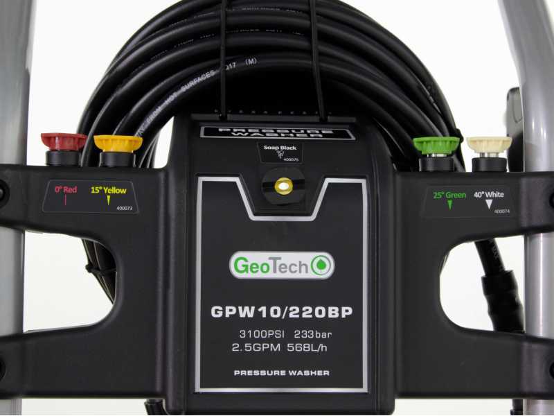 GeoTech GPW 10/220 BP Petrol Pressure Washer - 208cc and 7 HP petrol engine - 213 bar