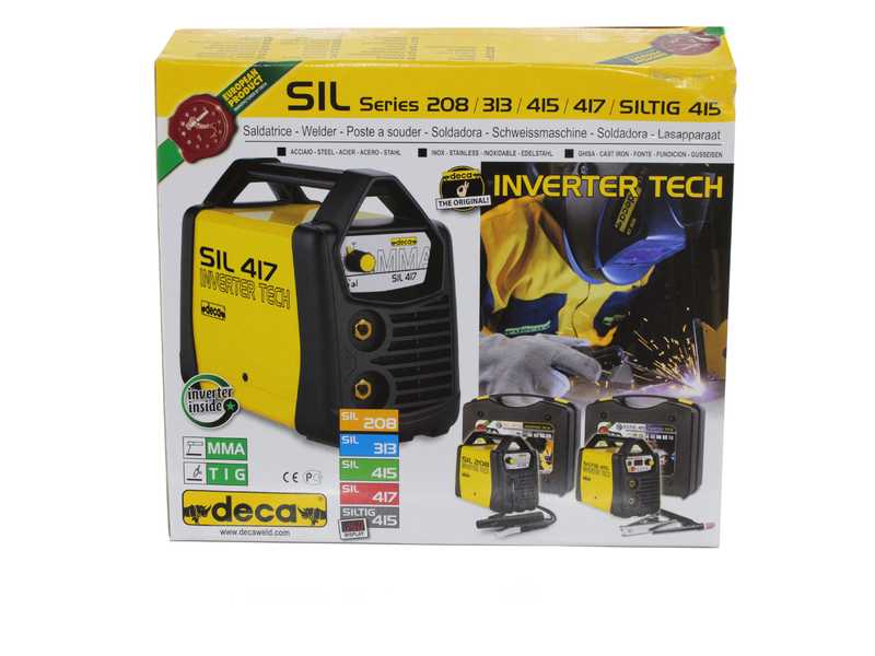 Deca SIL 208 Inverter Welding Machine - 80 Max Amp - 230V power supply - tool kit