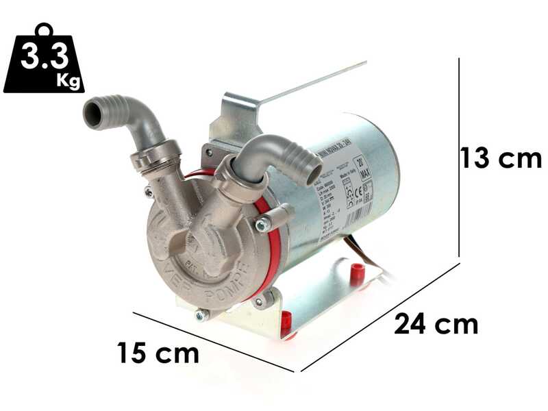 Rover Marina Mini NovaX 20 - Electric transfer pump in anti-oxidant alloy - 24 V