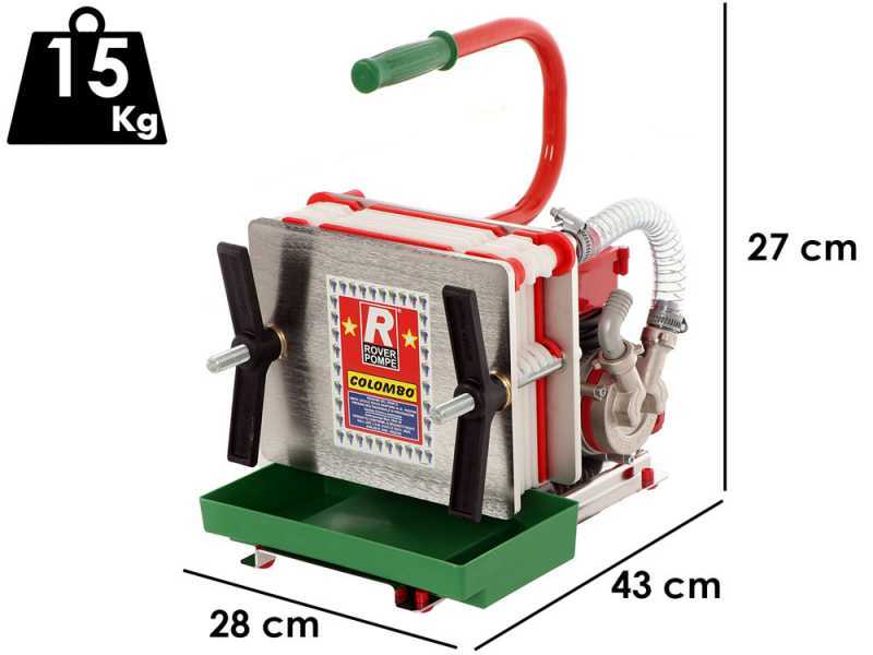 Rover Colombo STAINLESS STEEL 6 - Wine filter with cartridges and plates - Wine pump in Novax