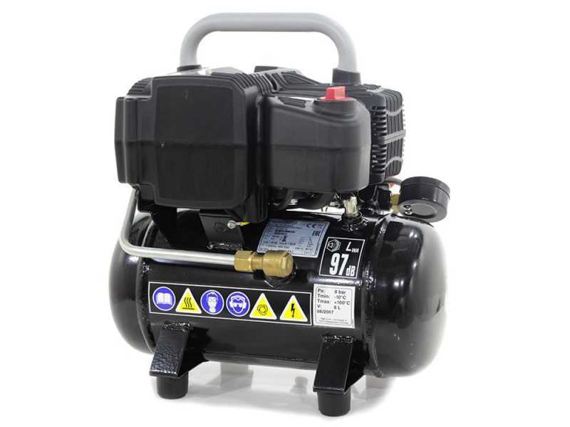 Black Decker BD 195 6 NK Compact Portable Electric Air Compressor 1.5 Hp 8 bar Oilless