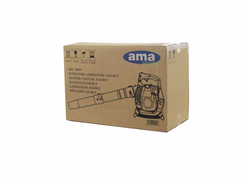 Ama AG4-BLV 3-in-1 Leaf Blower - Garden Vacuum - Shredder - with 24.5 cc 4-stroke Engine