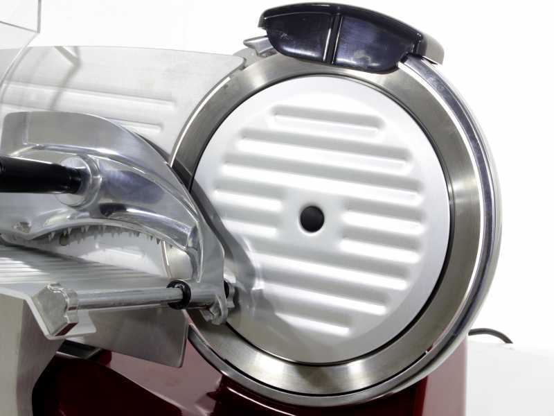 DCG AS2495 Red - Meat Slicer with 250mm stainless steel blade - Die-cast aluminium body - 300W