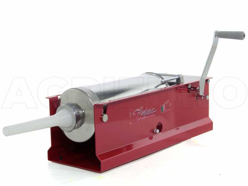 Reber 8950 N Red - 5 Kg Manual Sausage Stuffer - 2 Speeds 