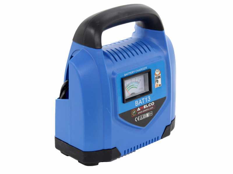 Awelco BAT 13 Portable Battery Charger - Single-Phase Power Supply - 12V Batteries from 10/40Ah