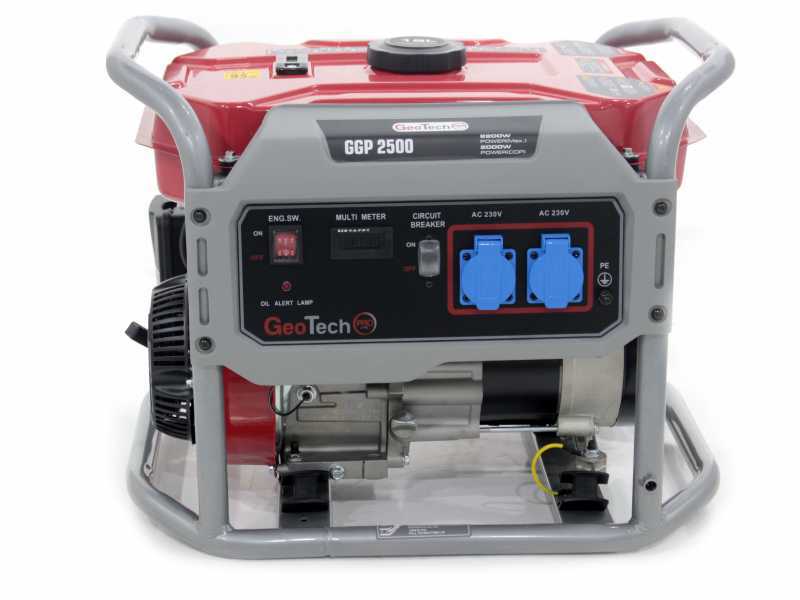 GeoTech Pro GGP 2500 - 2.2 kW Wheeled Power Generator with AVR - DC 2 kW Single-phase
